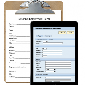 ipad-air-select-gray-w-handmade-eform with clipboard and paper no keyboard