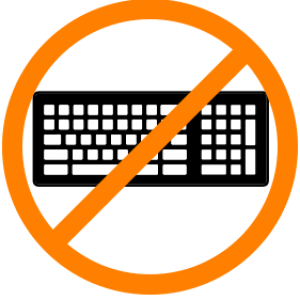 no keyboard