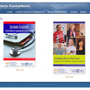 Screen capture and link to Dr. Chris Carruther's website